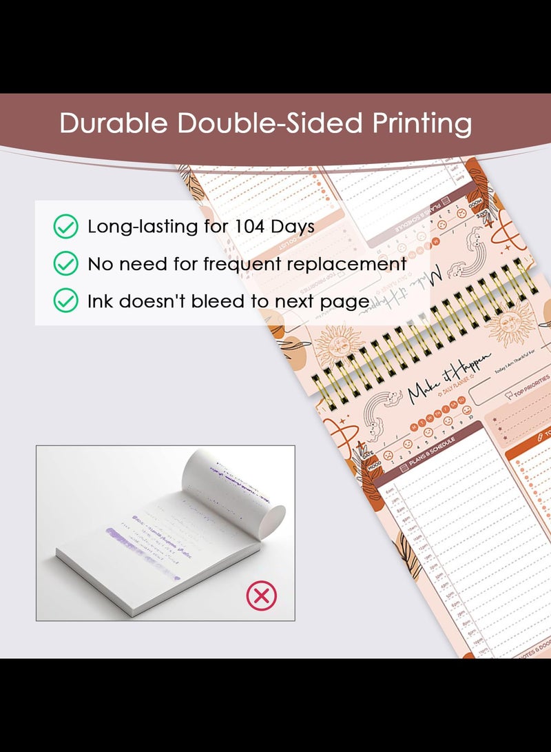 Daily Planner Pad Detailed - 52 Sheets Daily To Do List Notepad, 14.3x21.2cm - Image 5