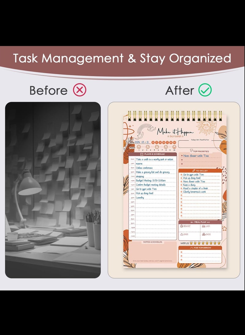 Daily Planner Pad Detailed - 52 Sheets Daily To Do List Notepad, 14.3x21.2cm - Image 4