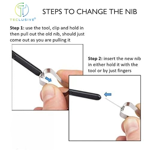 T Teclusive Smart Stylus Pen Compatible for Galaxy Tab S10 Ultra / S10 Plus / S9 Ultra Plus / S9 FE / S8 Ultra Plus / S7 FE / S6 Lite Galaxy Book | Nibs with Tool | Palm Rejection | for S Series Tab - Image 3