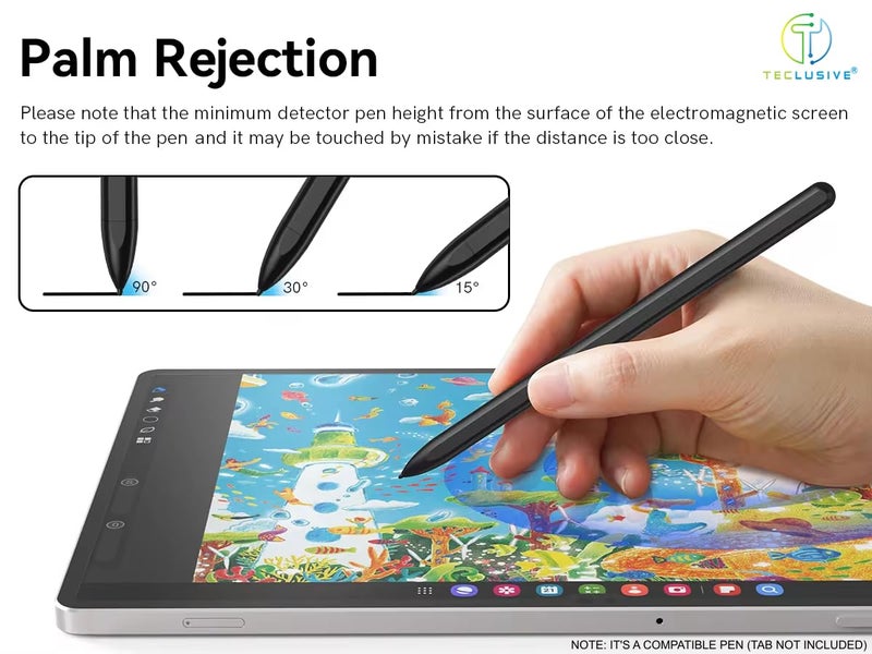 T Teclusive Smart Stylus Pen Compatible for Galaxy Tab S10 Ultra / S10 Plus / S9 Ultra Plus / S9 FE / S8 Ultra Plus / S7 FE / S6 Lite Galaxy Book | Nibs with Tool | Palm Rejection | for S Series Tab - Image 4