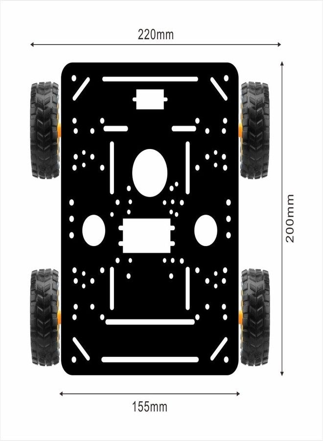 OSOYOO FlexiRover Building Kit for Arduino - Customizable Robot Car Chassis with 4 TT Motors and Wheels, Ideal for Robotics Development (Not Included Main Board for Arduino) - Image 3