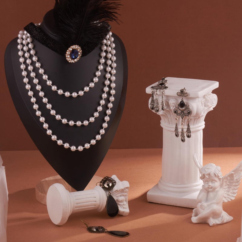 RIOSO 1920s Accessories for Women Flapper Gatsby Roaring 20s Accessories Costume Black - Image 4