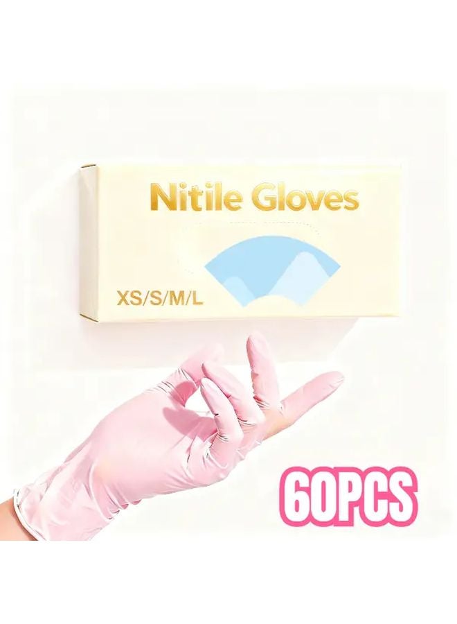 60pcs Large Size Disposable Nitrile Gloves Multi Purpose for Home Cleaning Hair Dyeing Pet Bathing - Image 2