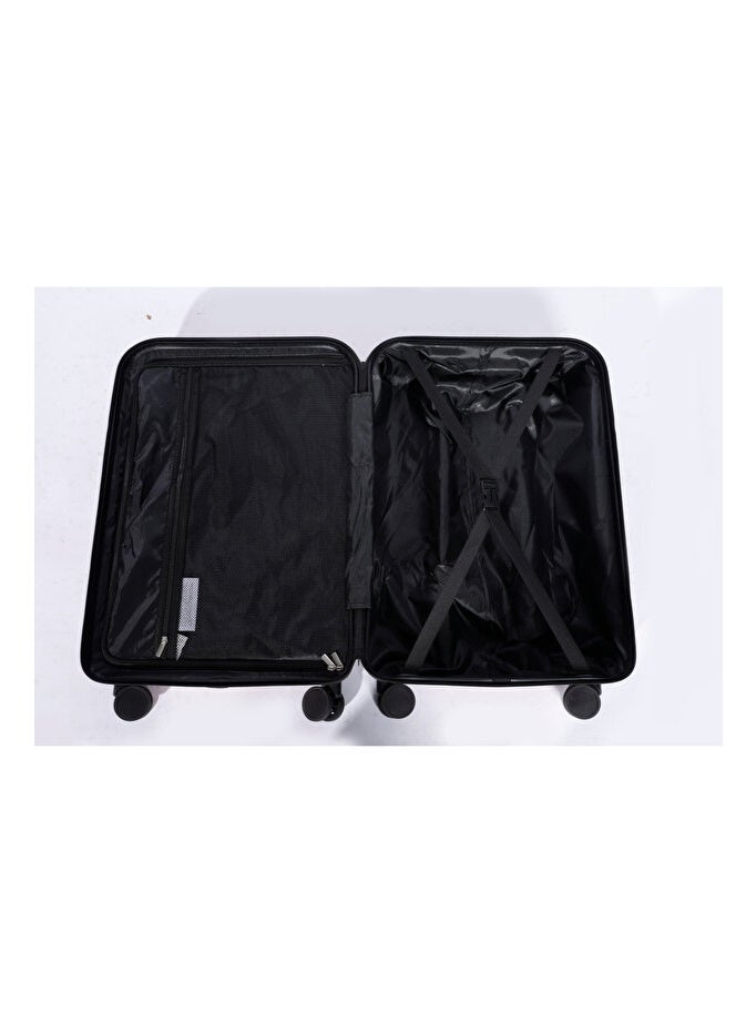 Space Luggage Set, ABS Material including Carry On Cabin Sizes, 20/24/28 Inches, Black - Image 2