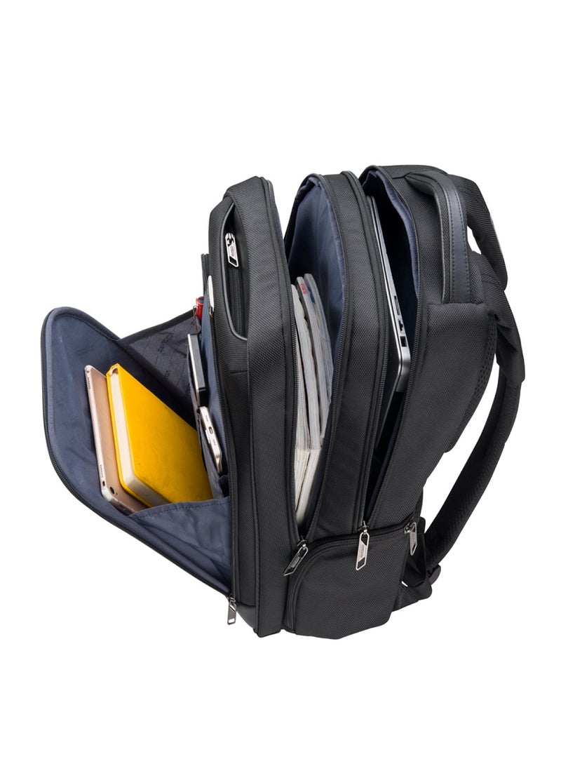 AMERICAN TOURISTER Bass 15.6" Laptop Backpack 31L Capacity, 100% Polyester, Black|Tractum Suspension|Ergo Back & Shoulder|Tablet Compartment - 1 Year International Warranty - Image 4