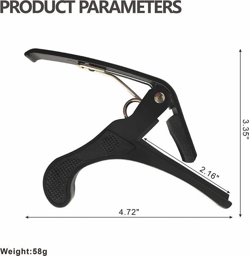 IMAGINEA Combo of Acoustic Guitar Wall Mount Guitar Hanger with Guitar String, Guitar Capo, 5 Picks 6-String Acoustic & Electric Guitar Capo Acoustic - Image 2