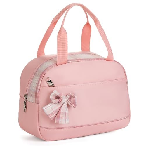 KIDNUO Lunch Bag for Women Men Cute Tote Bags Reusable Insulated Beach Box Case Large Capacity Cooler Purse for Work Picnic Travel Office Camping Handbag School Bookbag for GirlsTeenCollegeStudent Pink - Image 1