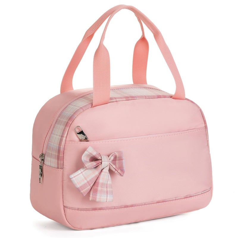 KIDNUO Lunch Bag for Women Men Cute Tote Bags Reusable Insulated Beach Box Case Large Capacity Cooler Purse for Work Picnic Travel Office Camping Handbag School Bookbag for GirlsTeenCollegeStudent Pink - Image 2