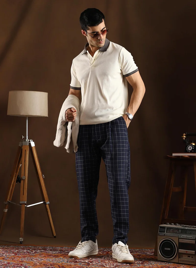 Campus Sutra Lightweight - Graph Tailored Trousers