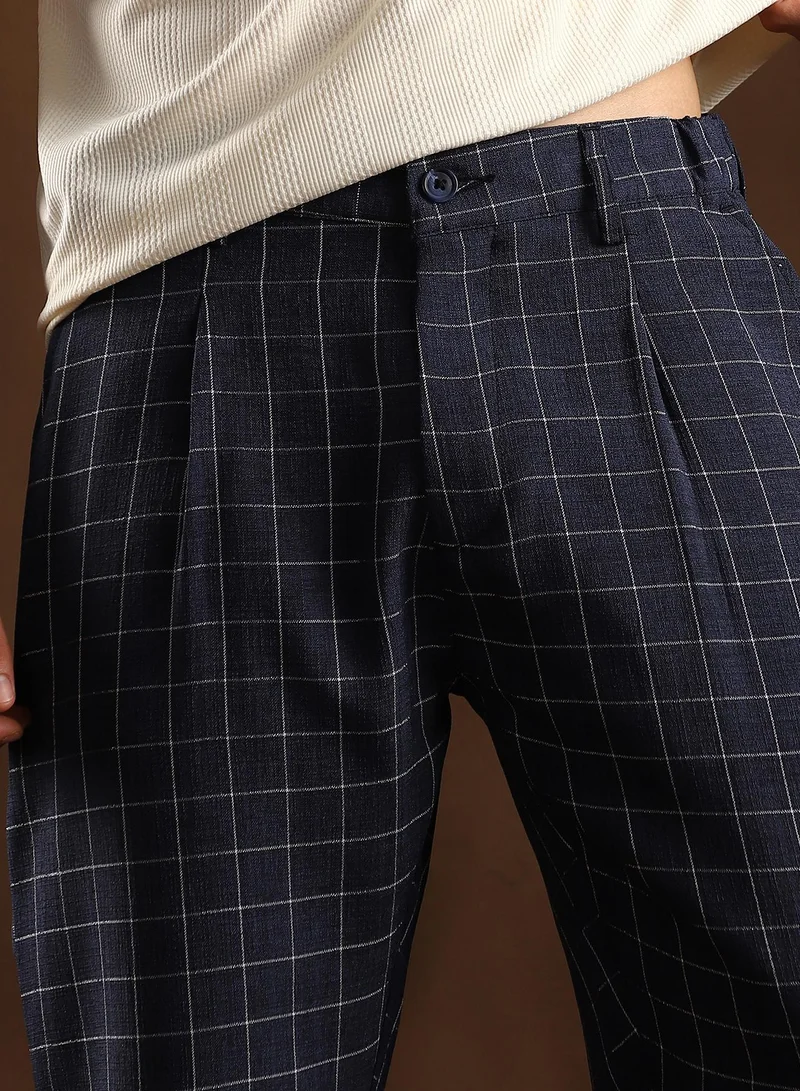 Campus Sutra Lightweight - Graph Tailored Trousers