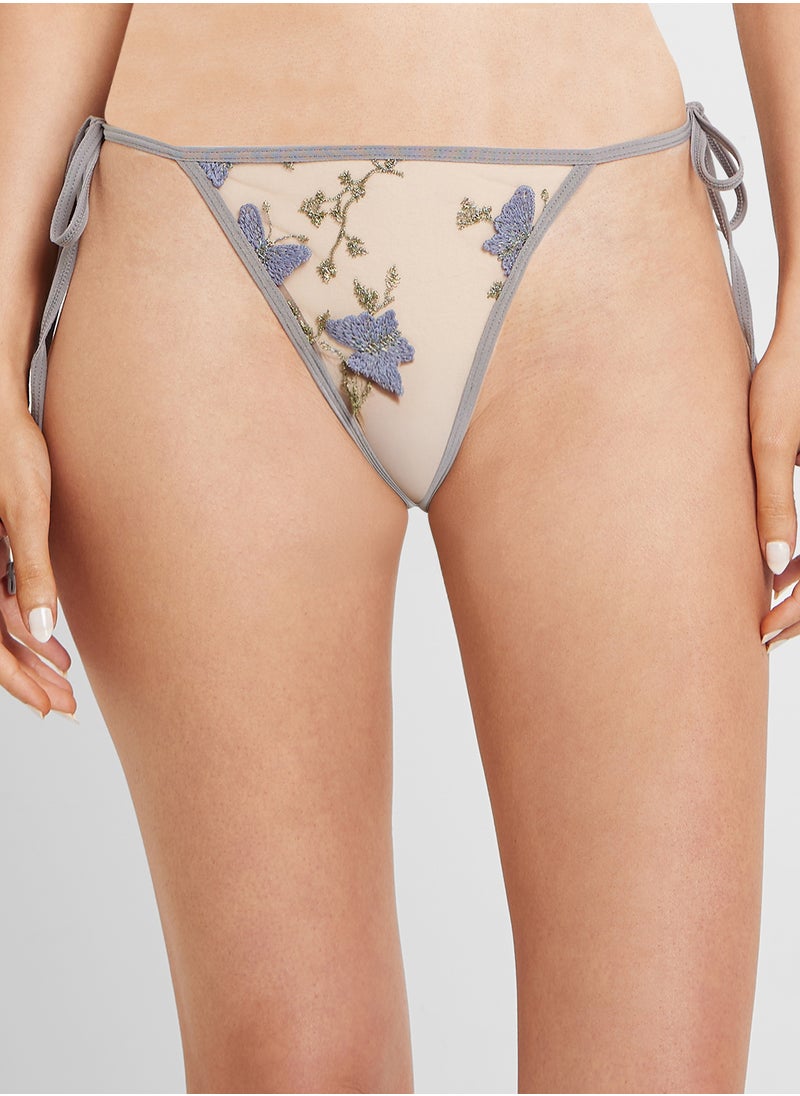 ELLA - Sheer Print Bra & Brief - Image 1