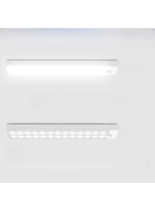 Loquat Light Bar Strip Lamp Cabinet Lamp Wardrobe Lamp Showcase Shoe Drawer Lamp Human Body Induction Lamp Charging Magnetic Self-adhesive-Light Color:White Light 30cm 【induction + Charging + Shutdown + Br - Image 5