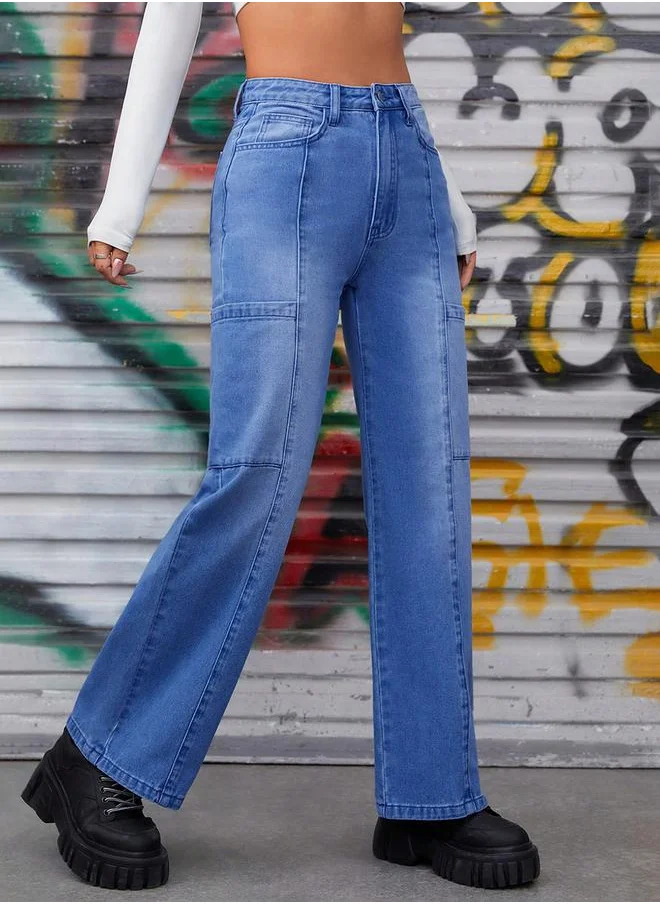 كوتي High-Rise Straight Leg Jeans