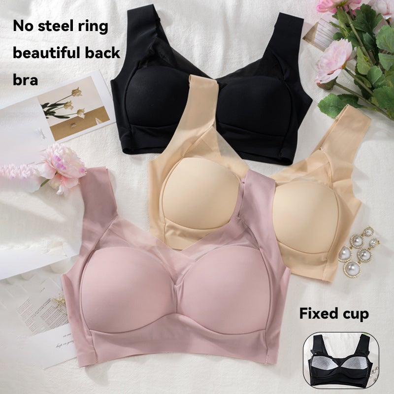 Exclusive Label-Free Seamless Underwear With Integrated Fixed Cup, Large U-Shaped Beautiful Back Bra - Image 2