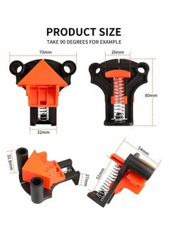 Y&D Corner Clamps for Woodworking, 4 Pcs Clip Fixe, 60/90/120 Degree Angle Wood Clamp Fixer Ruler  - Image 3