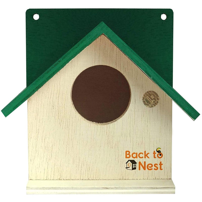 BackToNest Bird House Nest Box for Sparrow, Finches, Garden Birds Nest Boxes for Bird -BVN5 (4 Nos) multicolur - Image 5