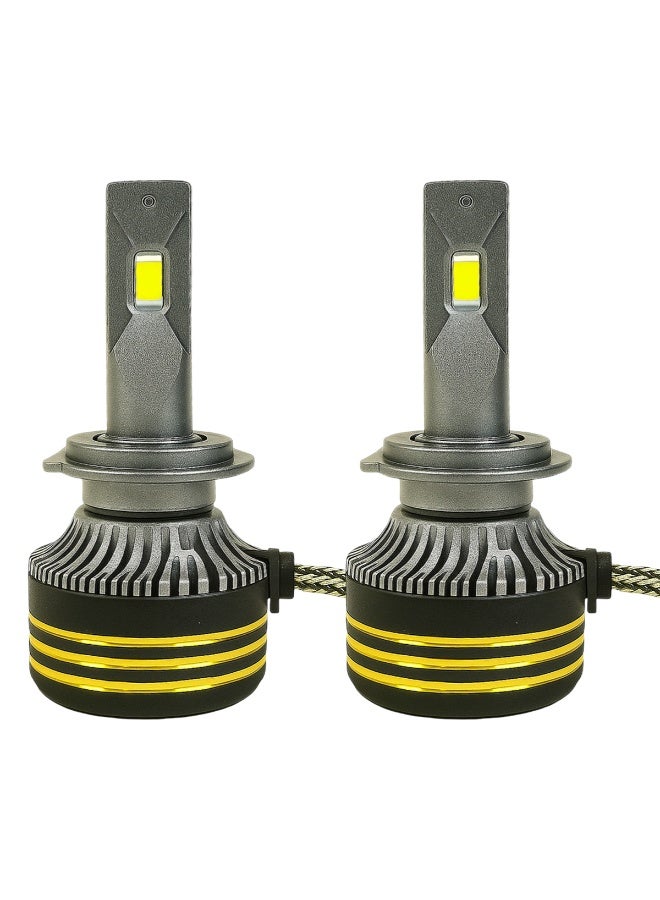 SPIDER New Spider M8 Pro H7 LED Headlight Bulbs - 30000LM, 130W Super Bright Conversion Kit, 6500K Cool White, IP65 Waterproof, Aviation Aluminum Heatsink, Anti-Glare Beam, 12V-24V for Car/Truck/ATV (2-Pack) - Image 2