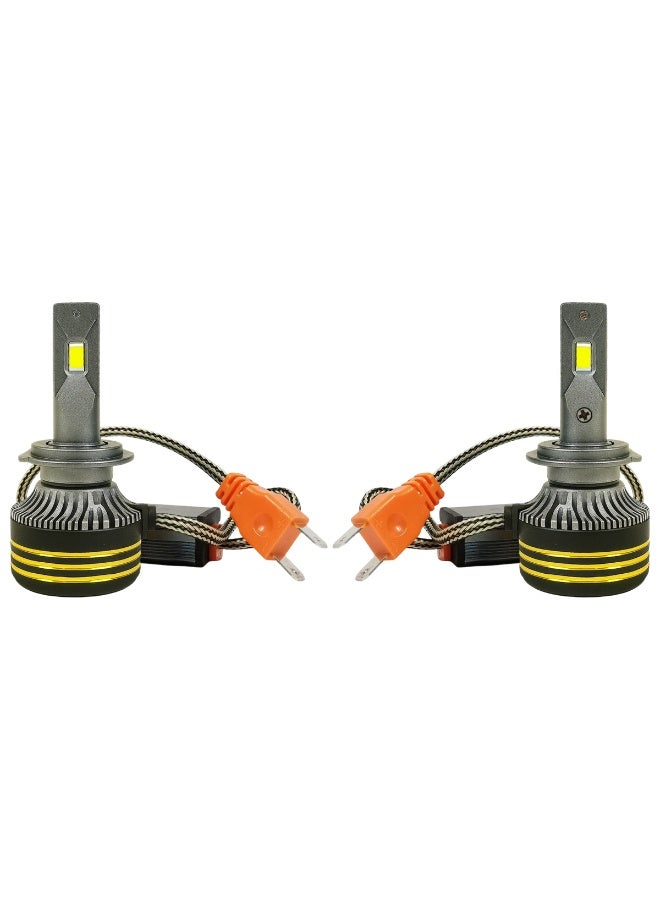 SPIDER New Spider M8 Pro H7 LED Headlight Bulbs - 30000LM, 130W Super Bright Conversion Kit, 6500K Cool White, IP65 Waterproof, Aviation Aluminum Heatsink, Anti-Glare Beam, 12V-24V for Car/Truck/ATV (2-Pack) - Image 4