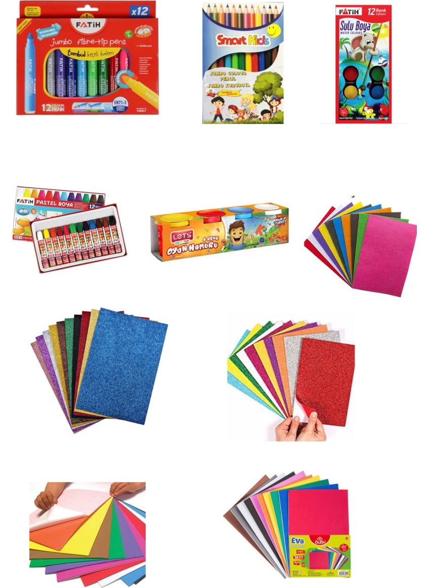 Stationery Set Jumbo Crayon, Felt Pen, Glittery Adhesive Eva - pzsku/Z3B27F6484D1A165E507EZ/45/_/1739779865/9338b629-73d7-4e66-bb2d-7fc5e6dec97a