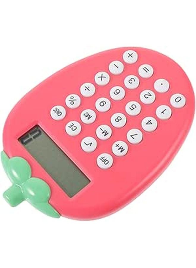 Strawberry Solar Calculator Portable Pocket Tool for Students and Office Use - Image 1