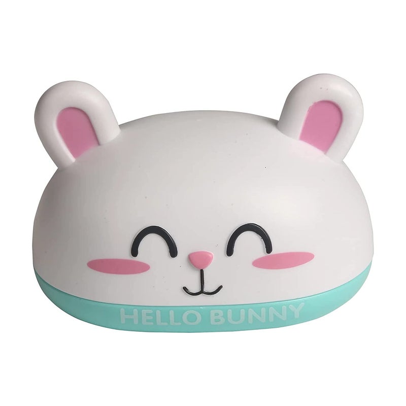 Flywind Soap Holder Travel Soap Container with Lid, Portable Bar Soap Holder, Leakproof Soap Box with Perforations, Soap Dishes for Traveling, Camping, Gym Pack of 1 (Turquoise Bunny) - Image 4