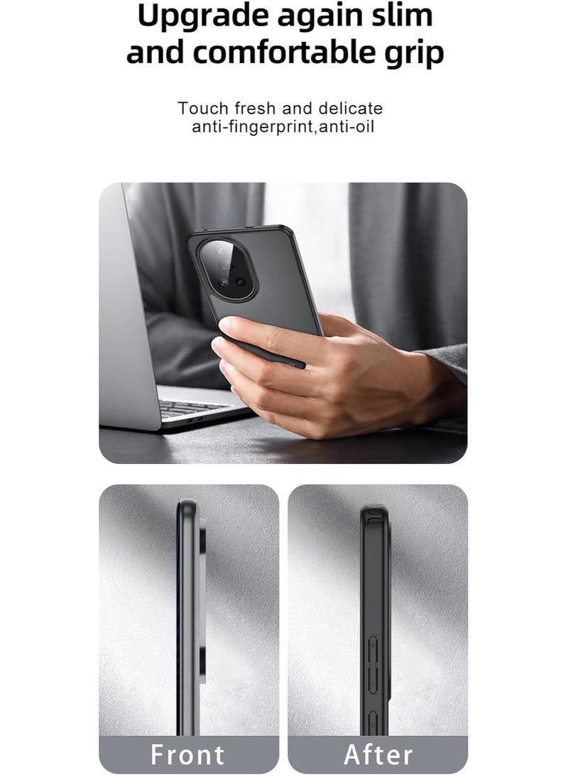 VKL Case Compatible with Huawei Nova 12 Pro, Four-corner Airbag Design Anti-fall and Non-stick Fingerprints Case for Huawei nova 12 Pro (Black) - Image 4