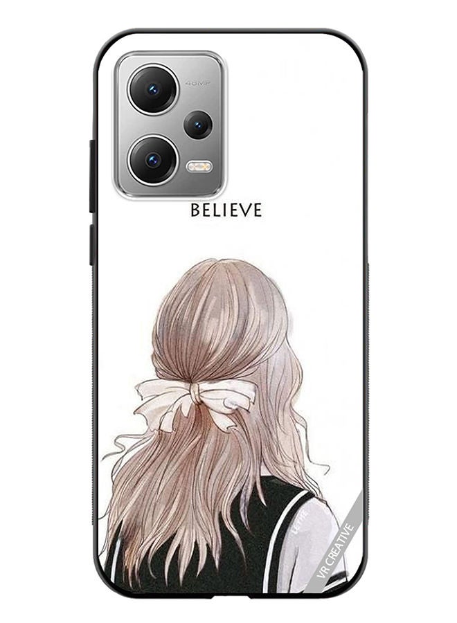 VR CREATIVE Protective Case Cover For Xiaomi Redmi Note 12 Believe With Girl Design Multicolour - Image 1