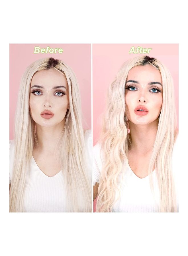 NIBEMINENT 3 Barrel Waver Hair Curler Pink/White - Image 3