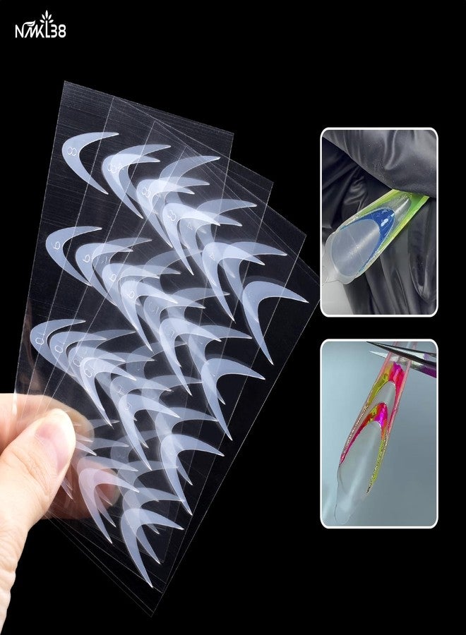 NMKL38 24pcs French Nail Line Stickers Reusable Silicone Pad Dual Sticker Dual Forms Manicure Extension Mold Tools - Image 4