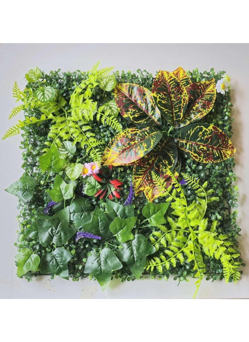 LINGWEI Artificial Wall Grass Panels Multicolour 50x50cm  - Image 1