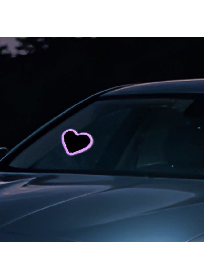 KCMOSGI Car LED Ambient Light, Solar-Powered Heart-Shaped LED Neon Light, 5 Modes, IP65 Waterproof, Romantic Cars for Night Driving, Heart Car Accessories for Christmas, Valentine's Day, Anniversary - Image 5