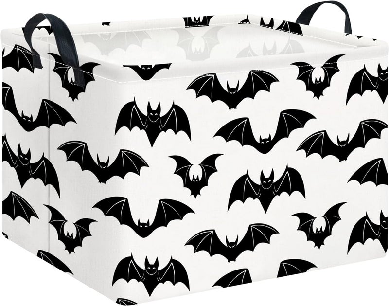 CLOCOR Rectangular Bat Storage Basket Empty,Collapsible Fabric Storage Container,Room Decor, Gift Basket(Bat) - Image 1