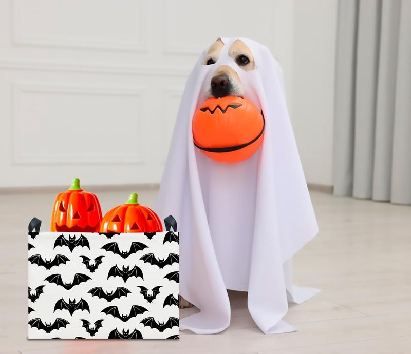 CLOCOR Rectangular Bat Storage Basket Empty,Collapsible Fabric Storage Container,Room Decor, Gift Basket(Bat) - Image 4