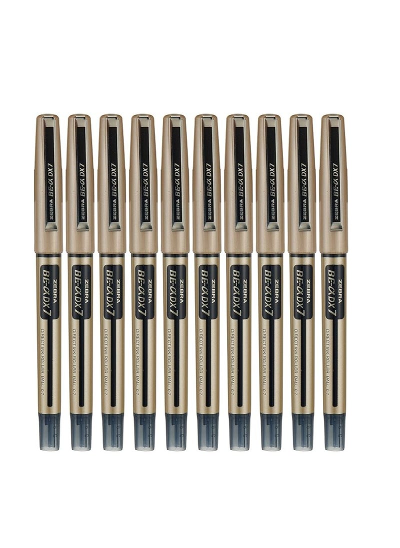 ZEBRA Zebra DX7 Liquid Ink Rollerball 0.7 Medium - Black (Pack of 10)  - Image 2