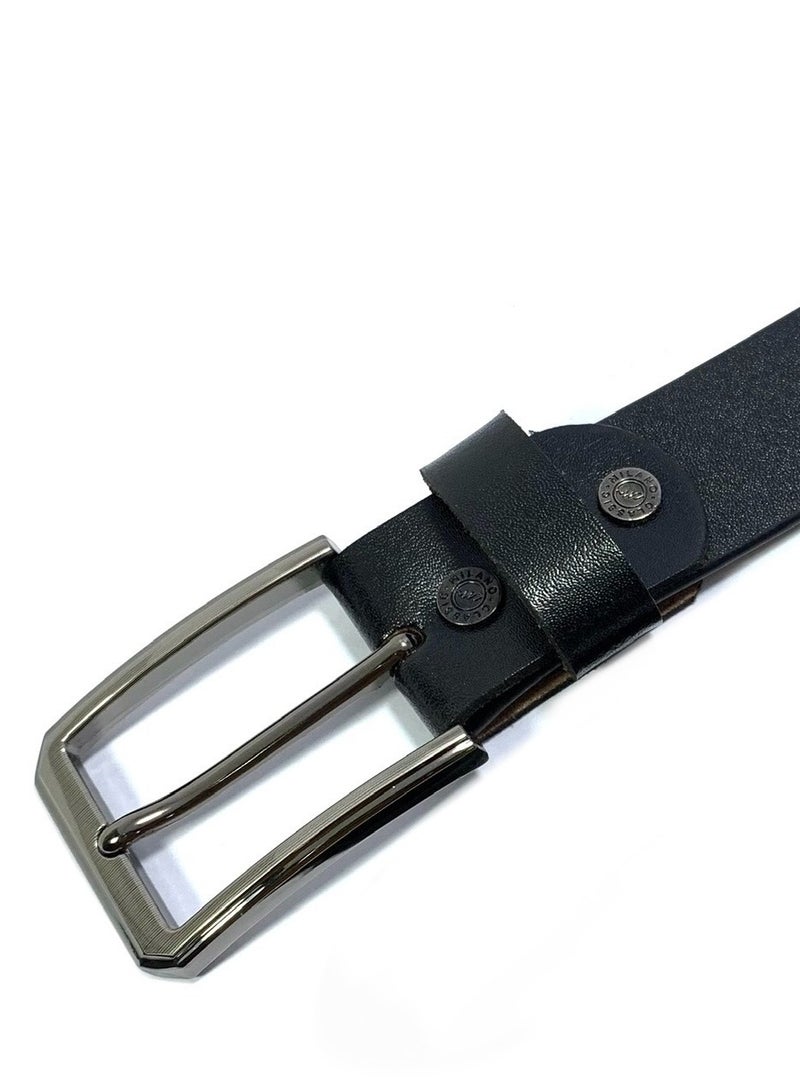 Classic Milano Genuine Leather Belt for Men – Formal & Semi-Casual Men's Belts | Stylish Party Wear Man Belt | Durable Leather Belt for Casual Outfits & Gifts - Image 4