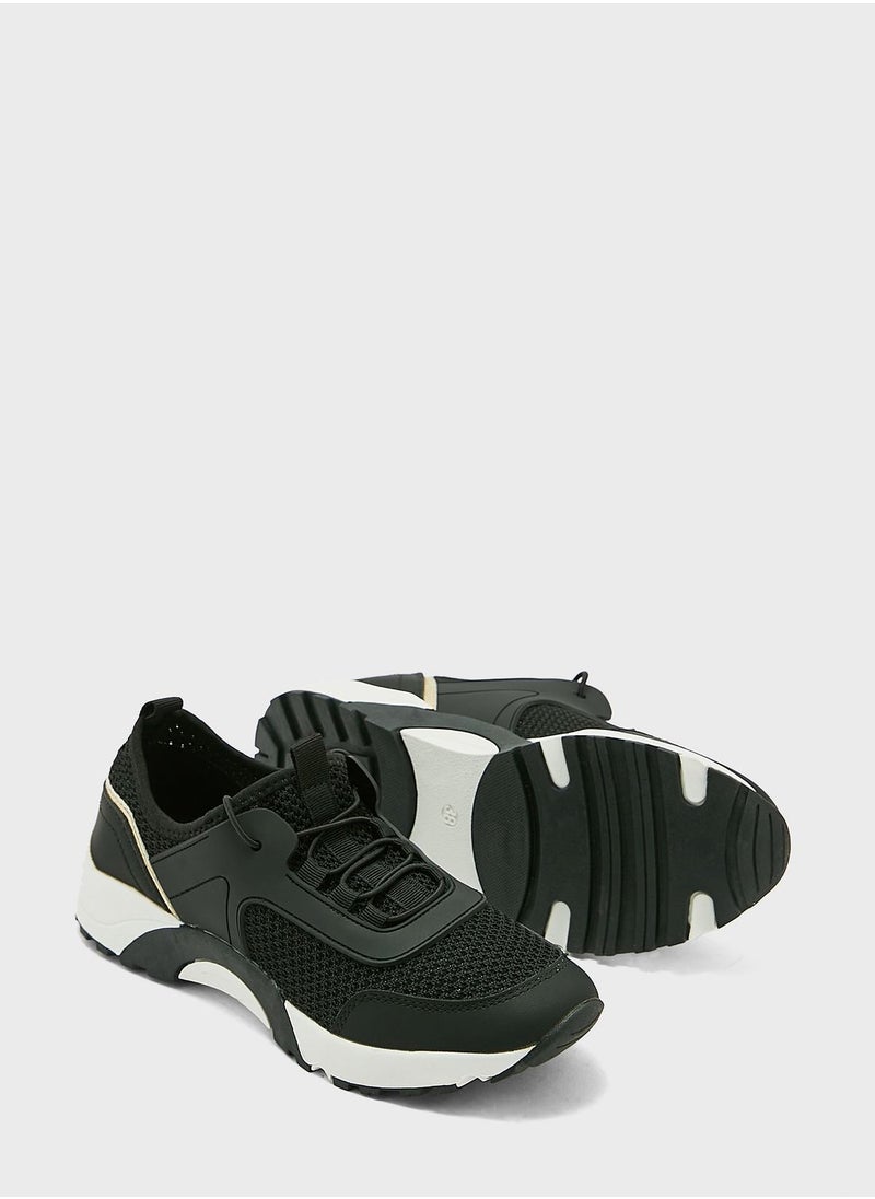 Ginger - Toggle Lace Metallic Edge Sneaker - Image 1