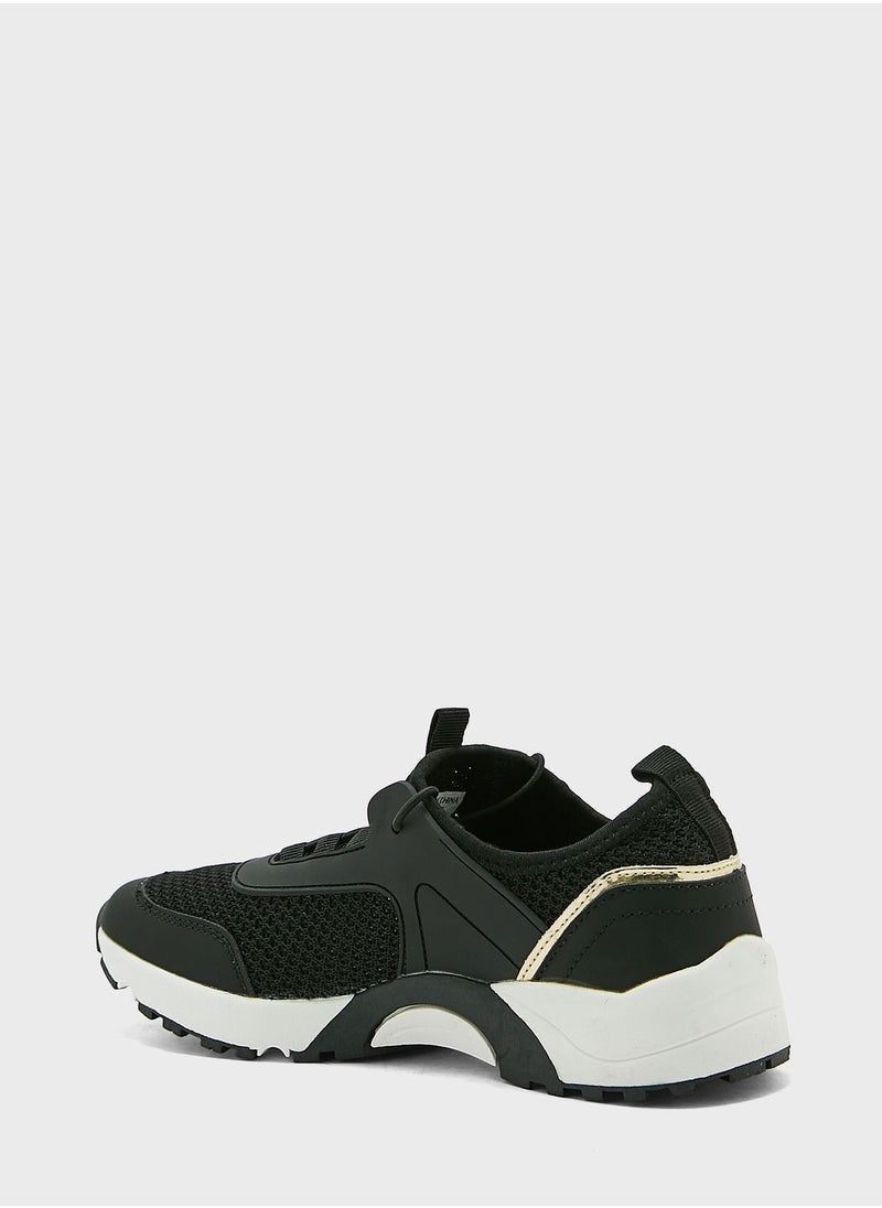 Ginger - Toggle Lace Metallic Edge Sneaker - Image 1