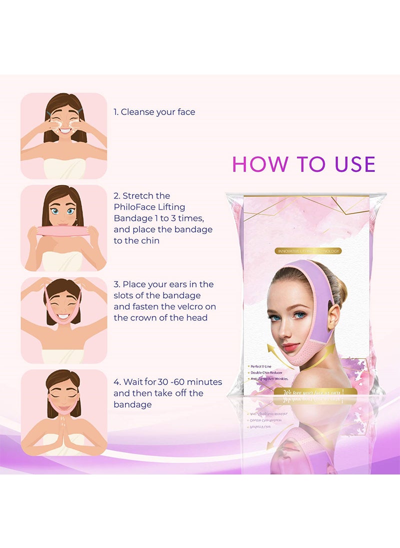 Sharpdo - Reusable V Line Lifting Mask, Double Chin Reducer,Chin Strap,Face Belt,Lift And Tighten The Face To Prevent Sagging, Create A V Shaped Face Full Of Vitality - Image 1