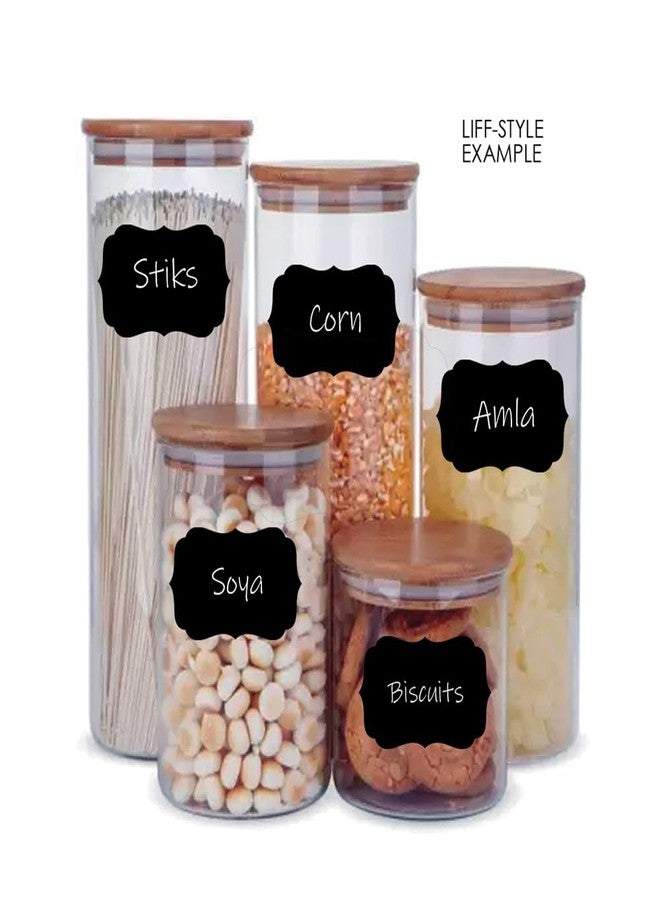 SWASUM Pack of 175 Pieces Waterproof Chalkboard Labels with Pen Reusable Blackboard Stickers for Jars, Canisters, Kilner Jars, Scrapbooking, Food Storage Labels, Weddings (4cm x 2.5 cm, Black) - Image 5