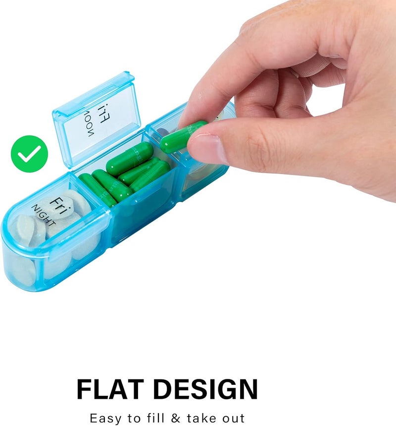 Daviky Pill Organizer 3X a Day, Weekly Pill Organizer 3 Times a Day, Pill Box 7 Day, Pill Cases Organizers 7 Day, Daily Pill Organizer Travel, Medicine Pill Organizer to Hold Vitamins and Medication - Image 5