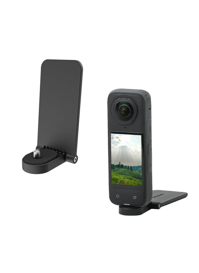 SYOSI قاعدة تثبيت مغناطيسية لكاميرا Insta360 X4، حامل تثبيت مغناطيسي سريع الفك، مشبك تثبيت بزاوية قابلة للتعديل، حامل قاعدة متعدد الوظائف لسطح المكتب لإكسسوارات كاميرا Insta 360 X4 الرياضية  - Image 1