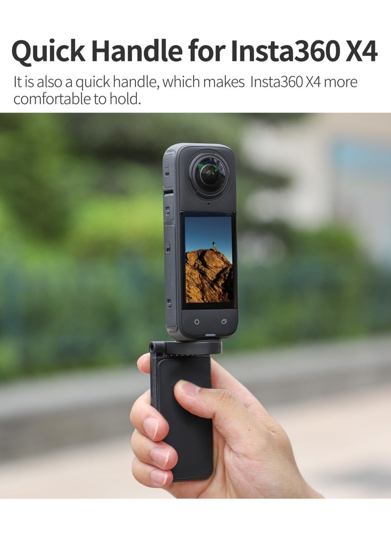SYOSI قاعدة تثبيت مغناطيسية لكاميرا Insta360 X4، حامل تثبيت مغناطيسي سريع الفك، مشبك تثبيت بزاوية قابلة للتعديل، حامل قاعدة متعدد الوظائف لسطح المكتب لإكسسوارات كاميرا Insta 360 X4 الرياضية  - Image 5