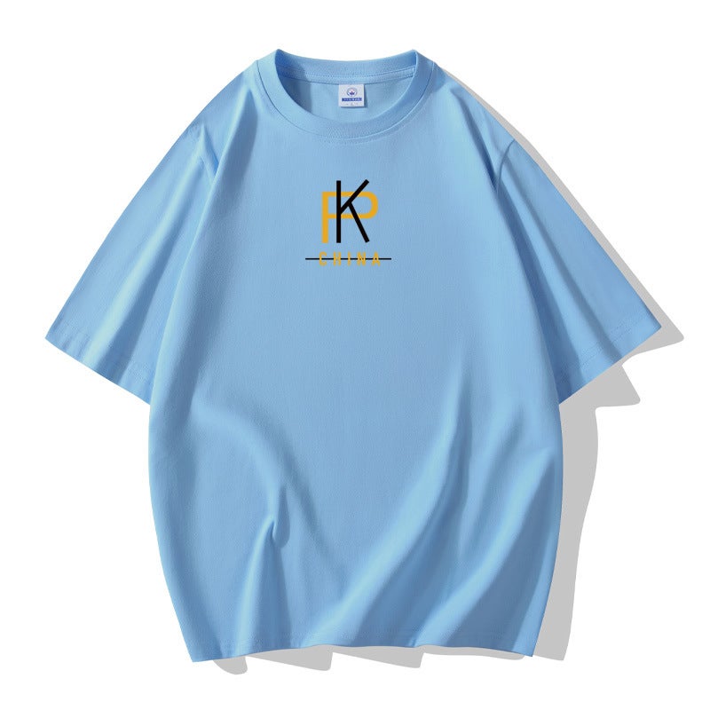 Cotton Short-Sleeved T-Shirt Men'S Loose Round Neck Printed Half-Sleeved Men'S Top Base Shirt Trendy T - Image 5