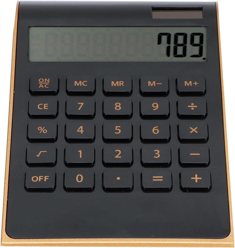 Financial Calculator, 10 Digits Solar Calculator, Office Supplies for Home Business Office Finance (Black) - Image 5
