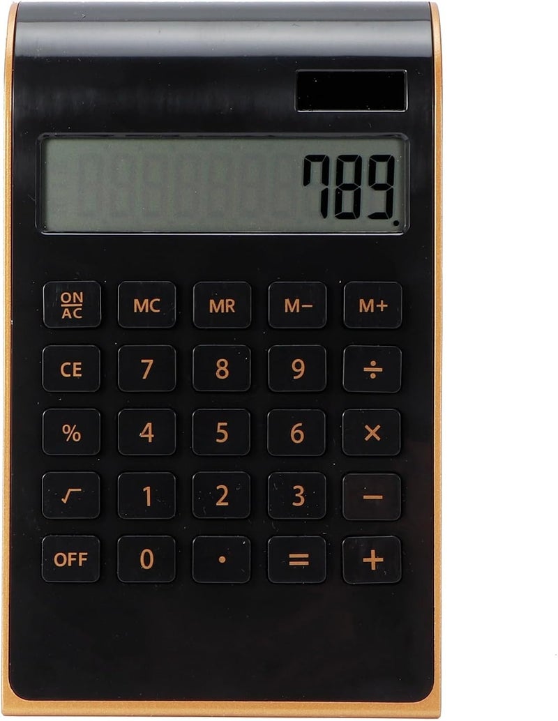 Financial Calculator, 10 Digits Solar Calculator, Office Supplies for Home Business Office Finance (Black) - Image 1