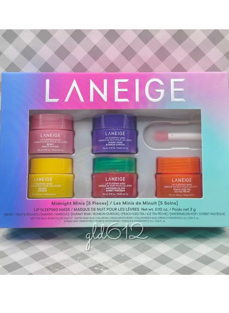 PRO Laneige Lip Sleeping Mask, 5 pieces of mixed fruits (3 grams).  - Image 1