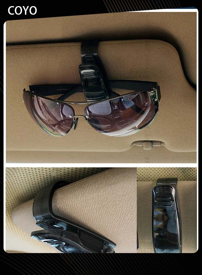 COYO Glasses Holders For Car Sun Visor, Sunglasses Holder Clip Hanger Eyeglasses Mount, Double-Ends Clip Car Glasses Holder - Image 4