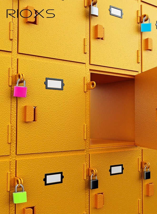 ريوكس ٤ أقفال حقائب سفر بمفاتيح، قفل معدني صغير متعدد الألوان بمفتاح، أقفال أمتعة، قفل نحاسي مغطى بالبلاستيك، مناسب لحقائب السفر، حقائب الظهر، الصناديق، حقائب الكمبيوتر المحمول. - Image 4