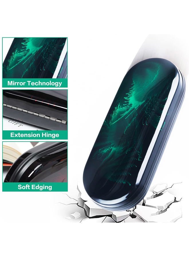 Vemiss Hard Shell Eyeglasses Case Lightweight Portable Case for Women,Men, A-green, M - Image 4