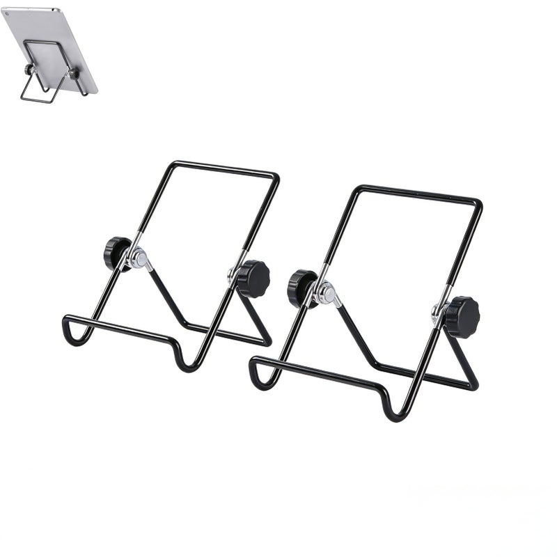 2 Pack Tablet Stand Holder Adjustable Multi Angle Non Slip Portable Foldable Size L - Image 2